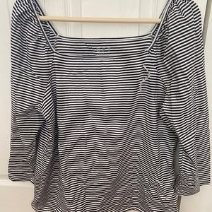 LOFT NWT square-neck striped top